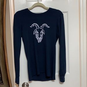 Rodeo Goat navy blue long sleeve shirt